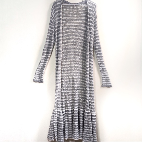 Free People striped sweater duster cardigan - Picture 3 of 8